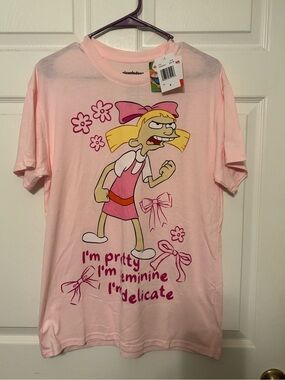 Nickelodeon Pink Helga Pataki Cartoon Graphic Tee